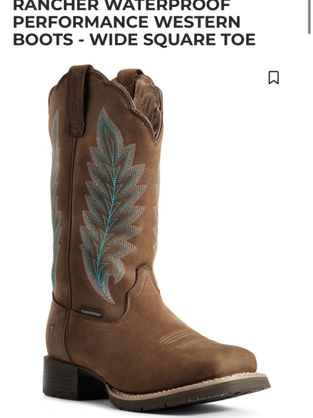 Ariat Brown Waterproof Thinsulate Insulated Boot